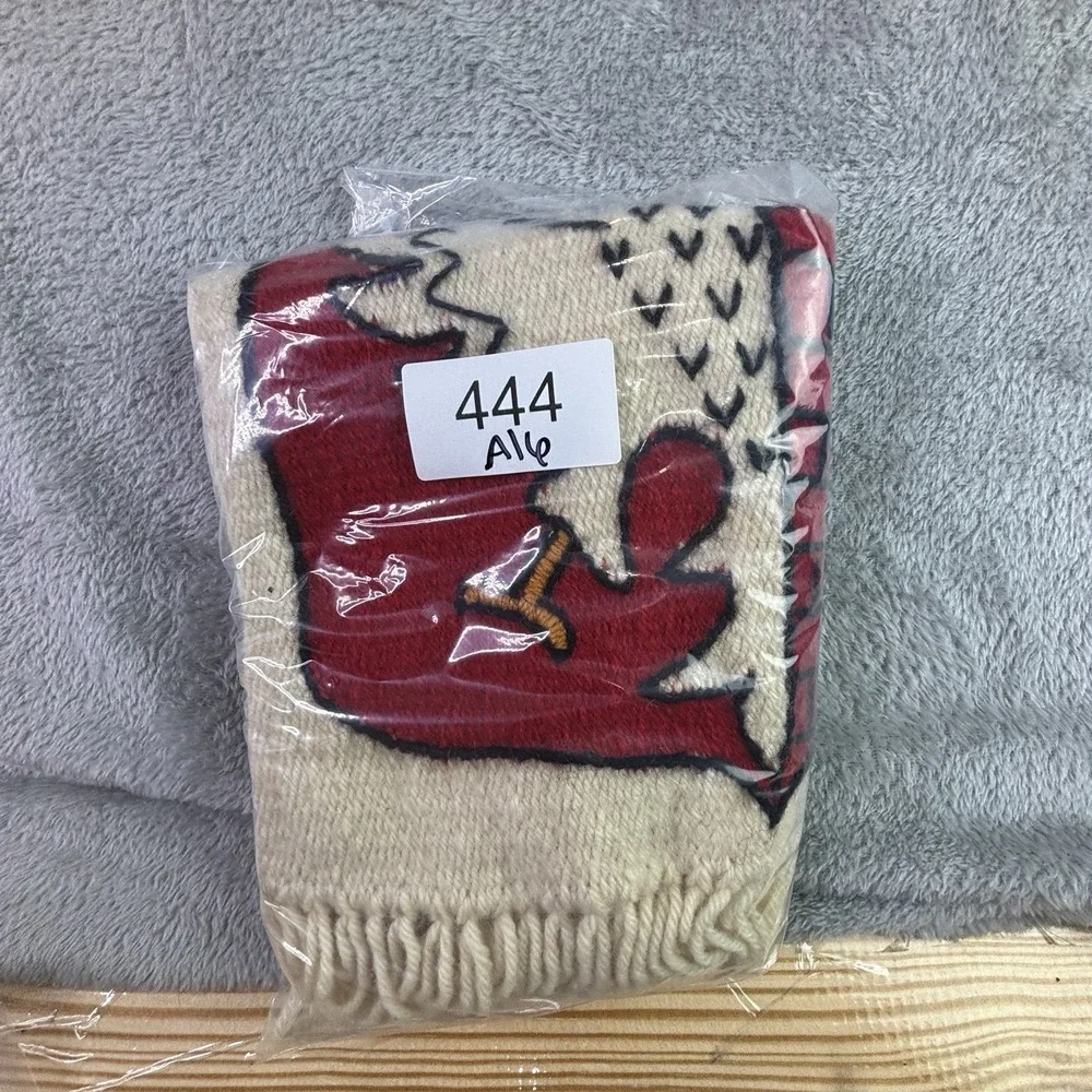 VTG Handwoven Tapestry Wall Hanging Rug Bird Zelow Poland Fringe Nature 13 X 20